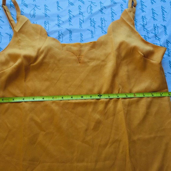 Mustard Gold Tank Top Petal Collar - Picture 6 of 10